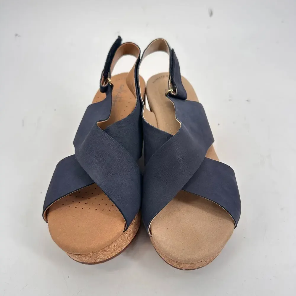 Clarks Women's Clarks Annadel Eirwyn Slingback Wedge Sandal // 8.5
